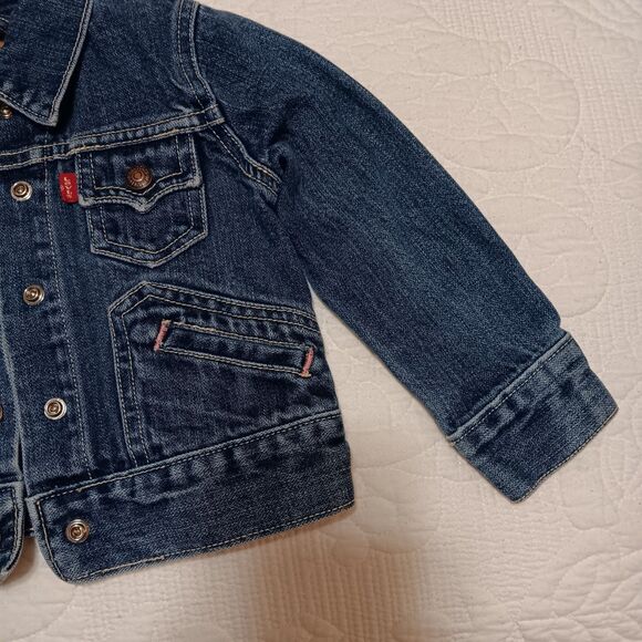 Levi’s Girl Vintage Y2K Levi’s Denim Trucker Jacket Size 3T - Picture 3 of 12